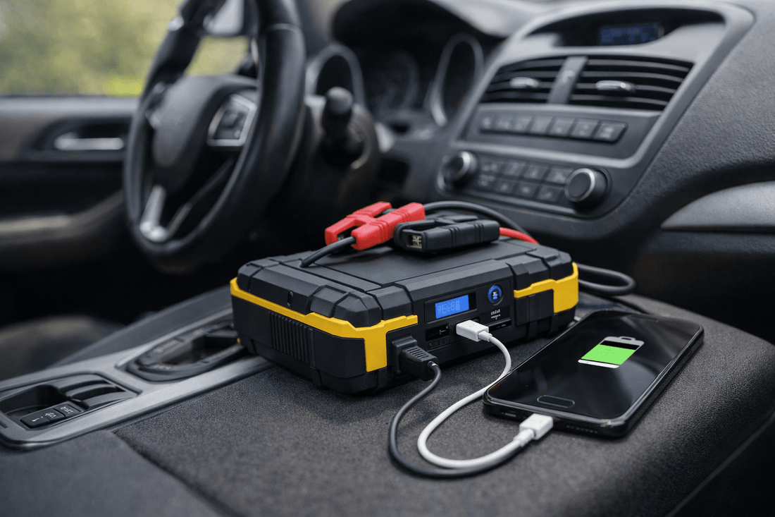 Jumpstarter gebruiken als powerbank voor telefoon en laptop: zo werkt het - Jumpstarter.nl