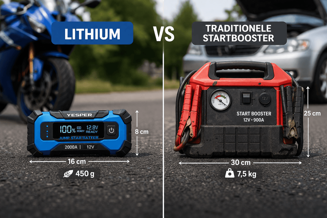 Lithium jumpstarter vs startbooster: wat is het verschil? - Jumpstarter.nl