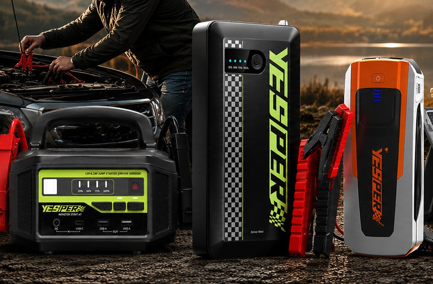 Yesper jumpstarters en powerstations voor auto, motor en vrachtwagen