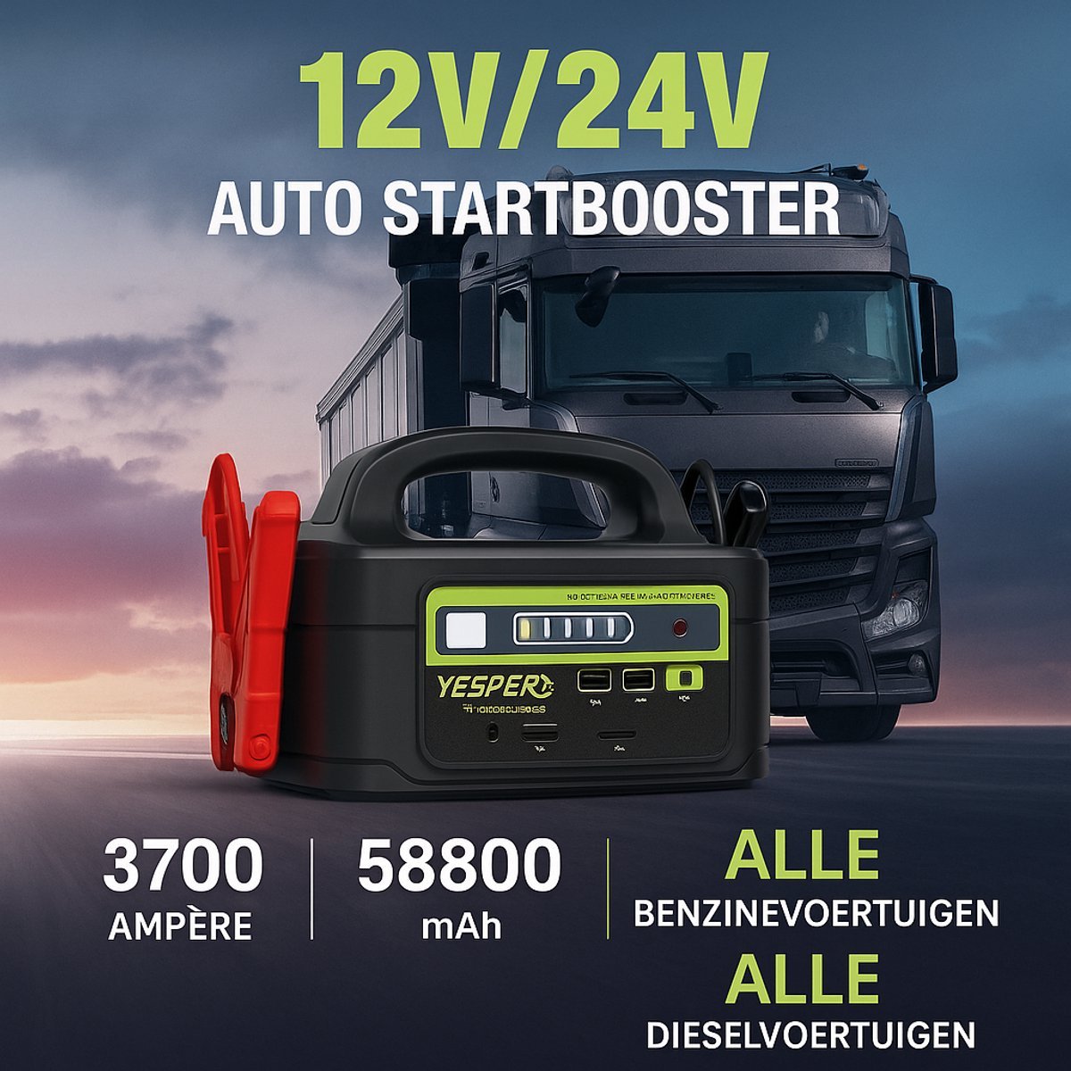 Yesper Monster Start P1 Jumpstarter - Krachtige jumpstarter 