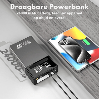 Yesper M6 Pro Jumpstarter met Fietspomp - Jumpstarter.nl