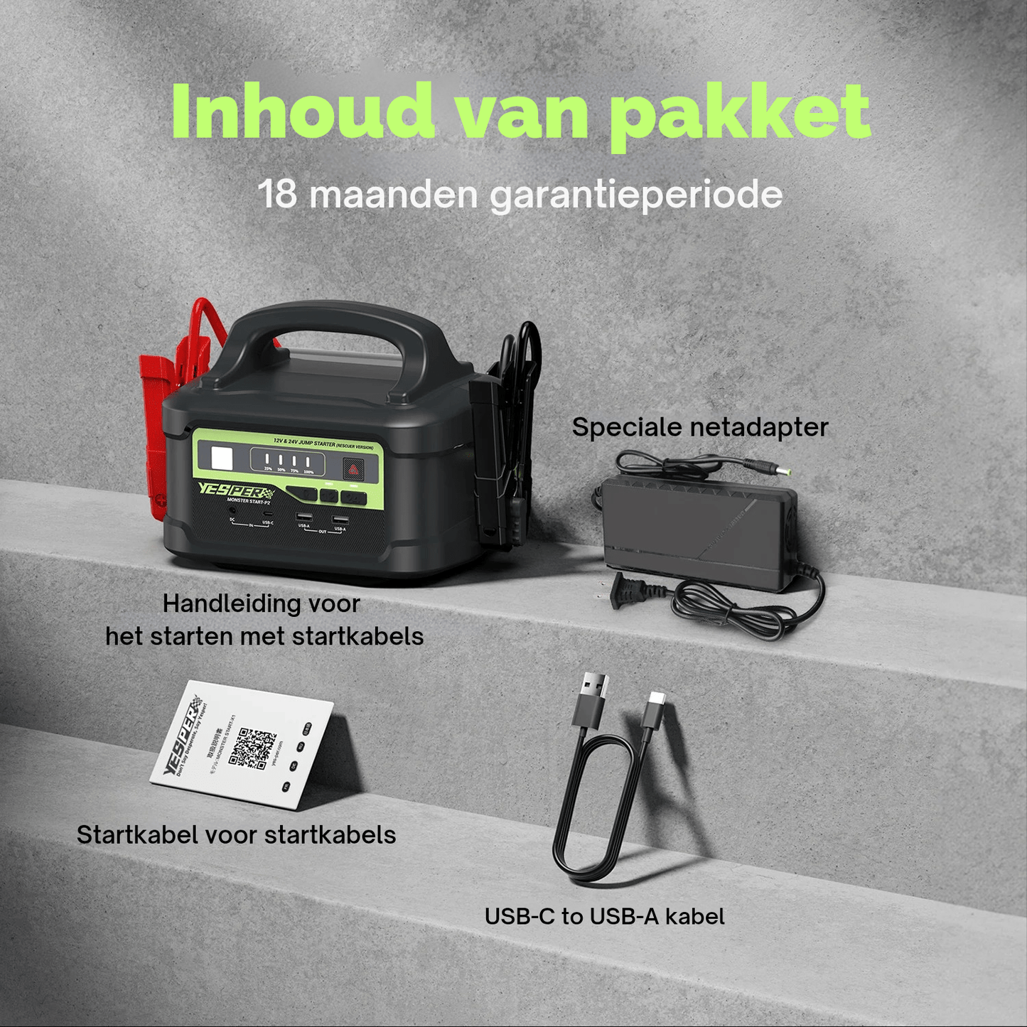 Yesper Monster Start P2 Heavy Duty 24V High Power Truck Jump Starter - Jumpstarter.nl