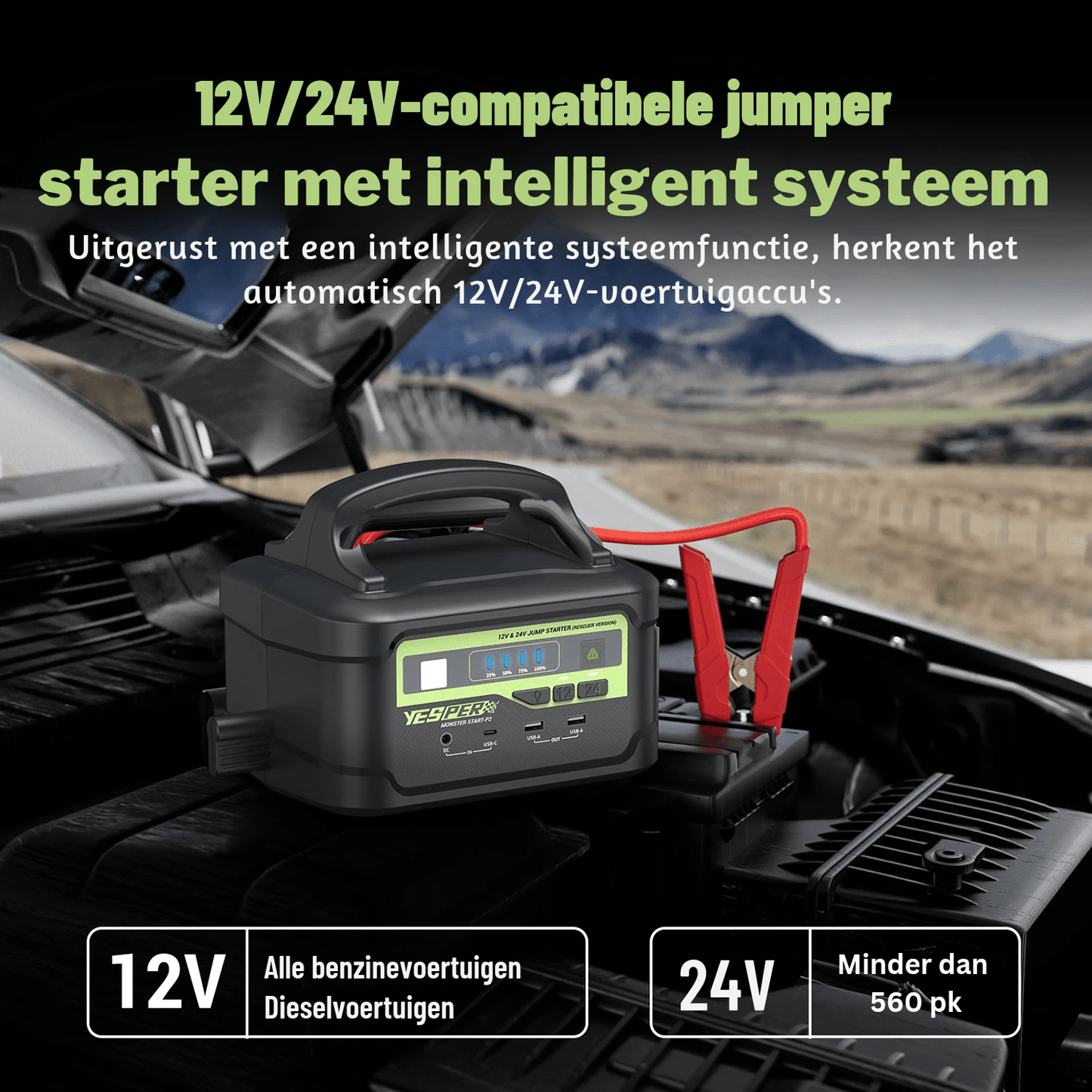 Yesper Monster Start P2 Heavy Duty 24V High Power Truck Jump Starter - Jumpstarter.nl