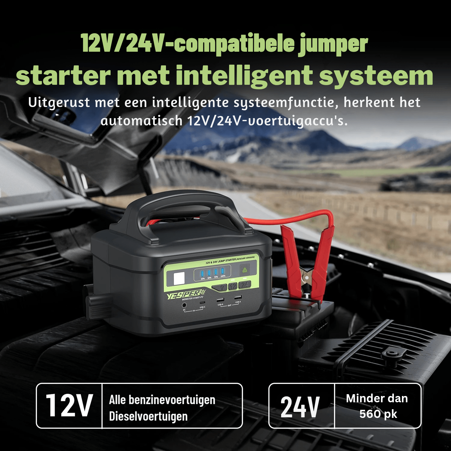 Yesper Monster Start P2 Heavy Duty 24V High Power Truck Jump Starter - Jumpstarter.nl
