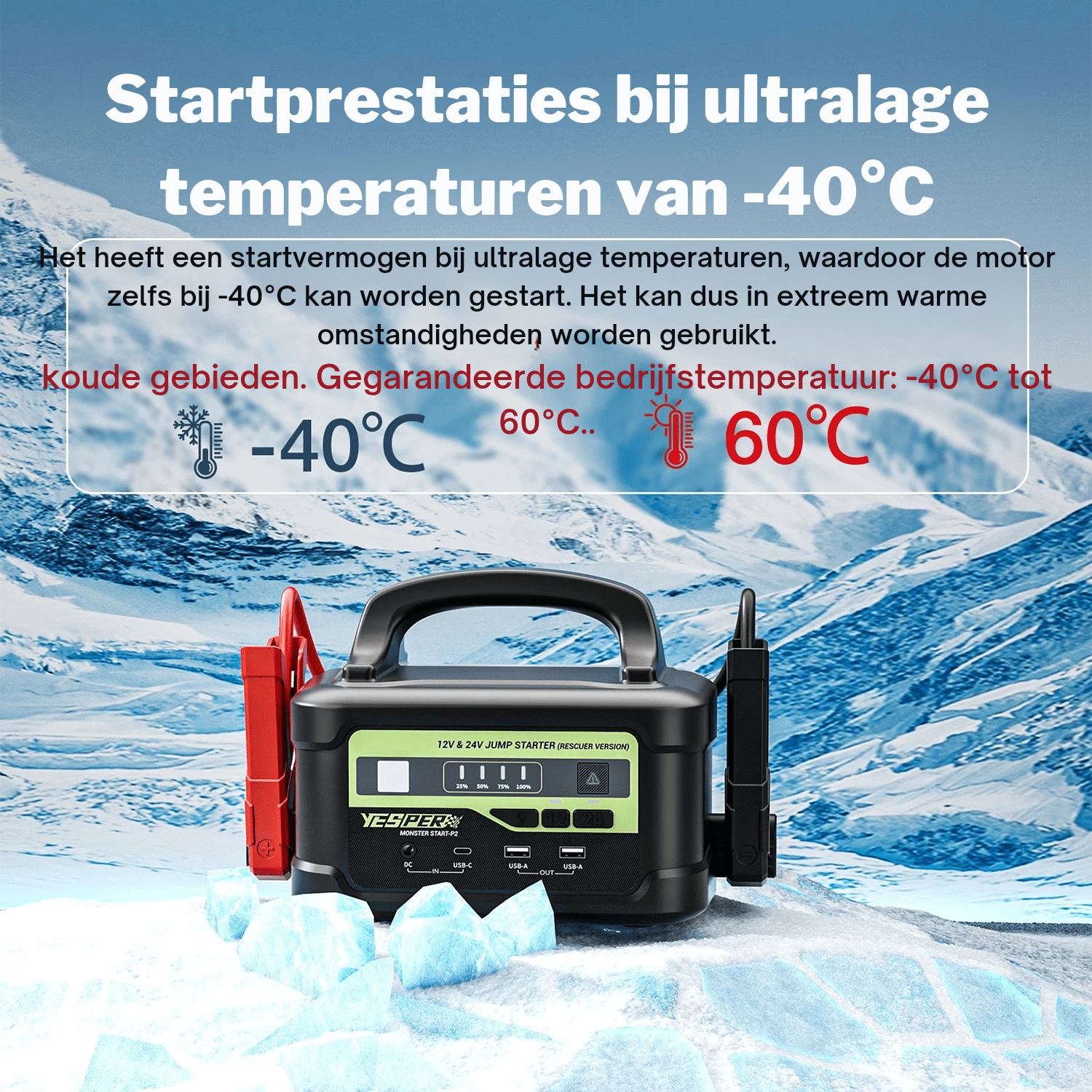 Yesper Monster Start P2 Heavy Duty 24V High Power Truck Jump Starter - Jumpstarter.nl