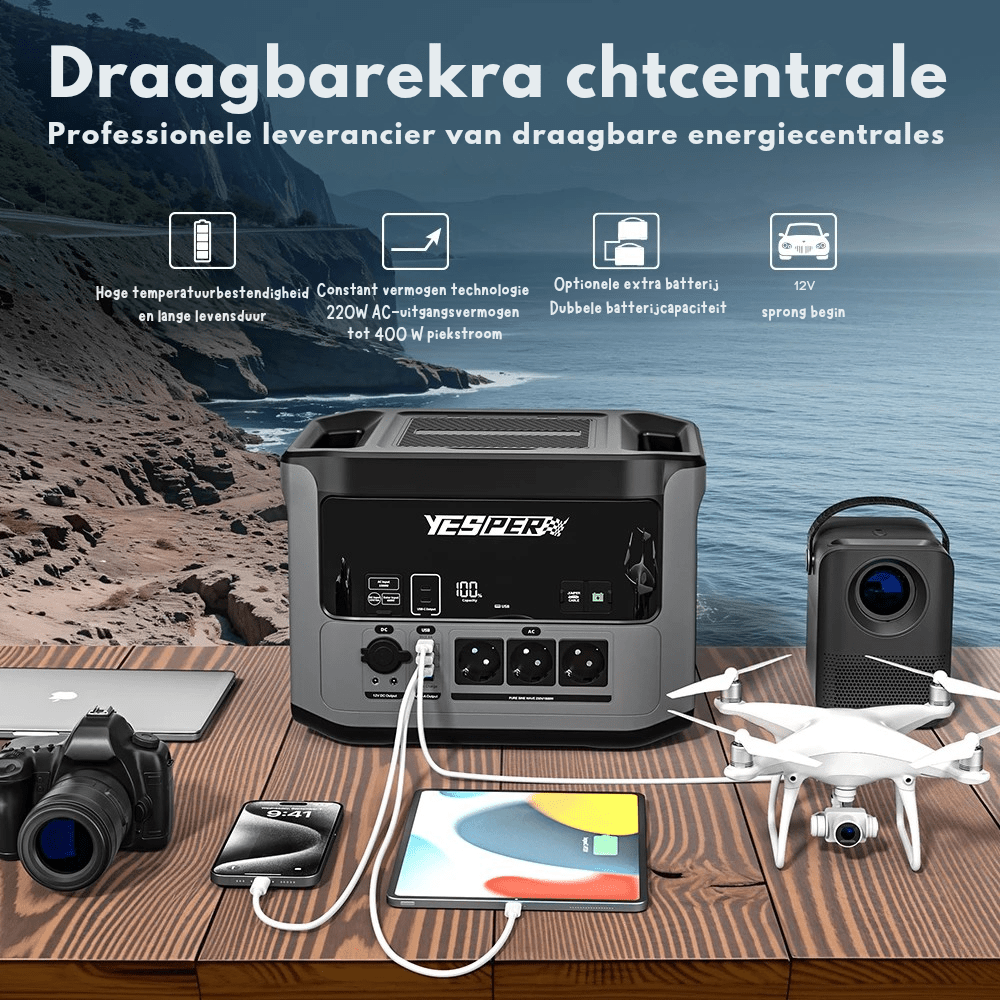 Yesper PB58 Powerstation - Jumpstarter - Jumpstarter.nl